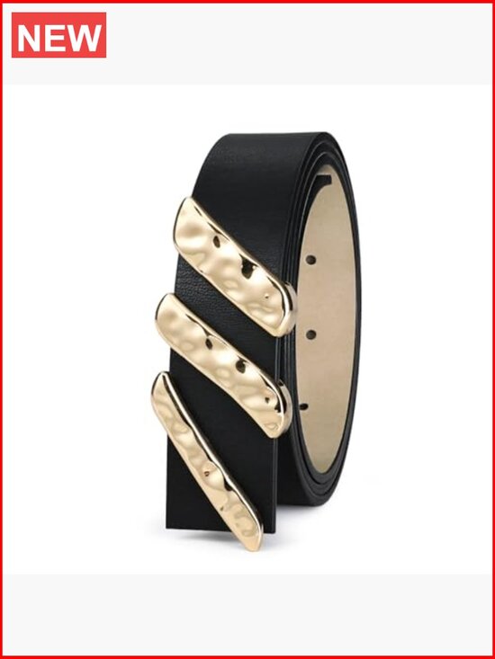 Genuine Leather Belt with Gold Buckle for Women Casual Fashion main image 5